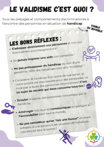 affiche "la validisme c'est quoi?"